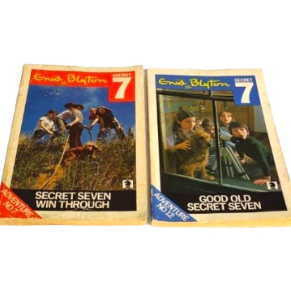 Two Vintage Secret 7 Softcover Books by Enid Blyton 1980/1981‎